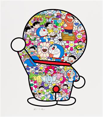 TAKASHI MURAKAMI Three color offset lithographs.